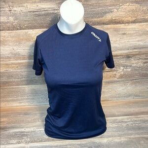 Craft Sportswear Women's Running Short Sleeve Top Navy Blue New! V42